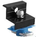 Solar Panel End Clamp for Standard Unistrut, Black Aluminum 30mm/35mm Solar Panel Brackets with Nuts and Bolts